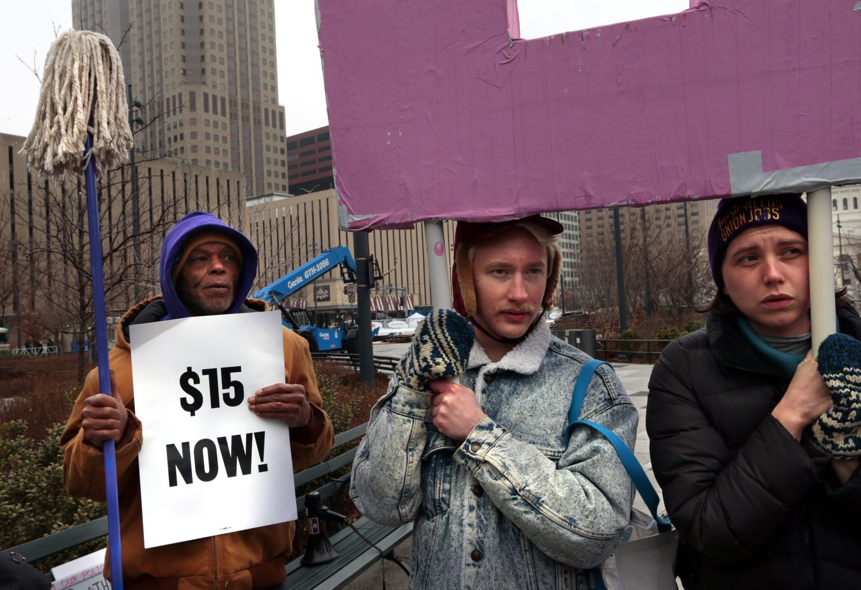 Arrests made as protesters call for pay raise for local janitors